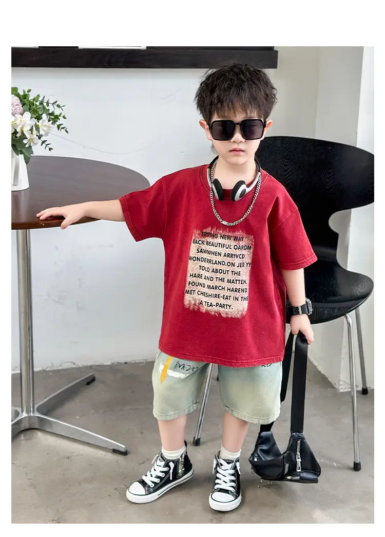 Boys Cotton T-Shirt Summer 2025 Handsome Design — feature 14