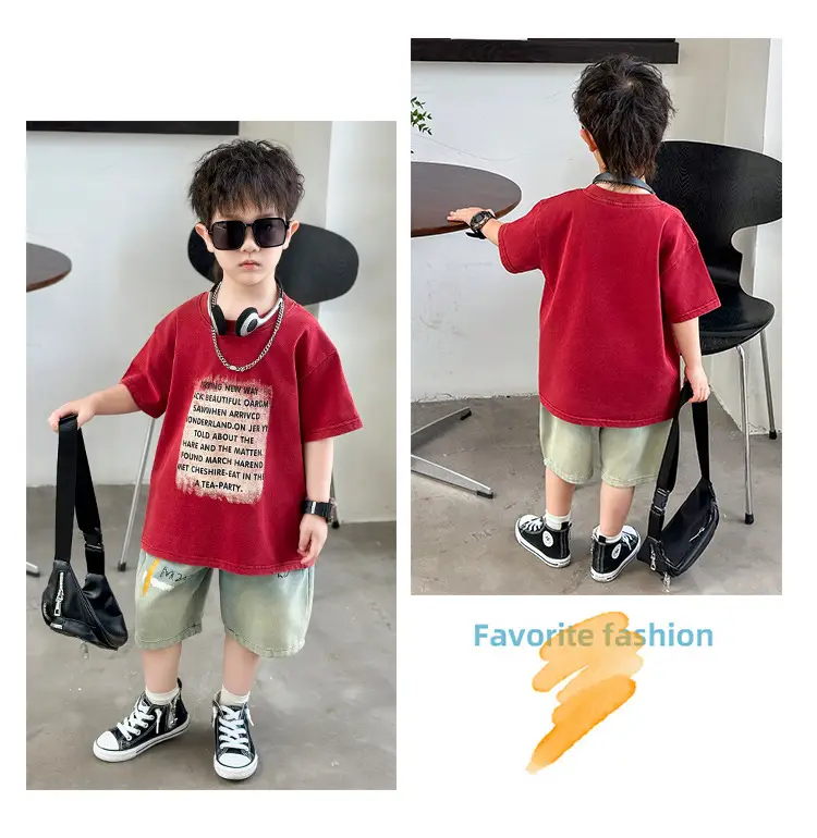 Boys Cotton T-Shirt Summer 2025 Handsome Design — feature 16