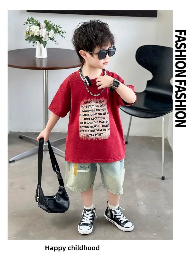 Boys Cotton T-Shirt Summer 2025 Handsome Design — feature 17