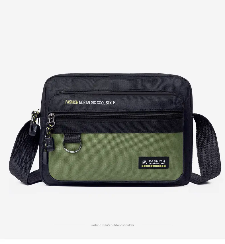 Men's Crossbody Bag with Multi-Layer Storage Black — feature 14