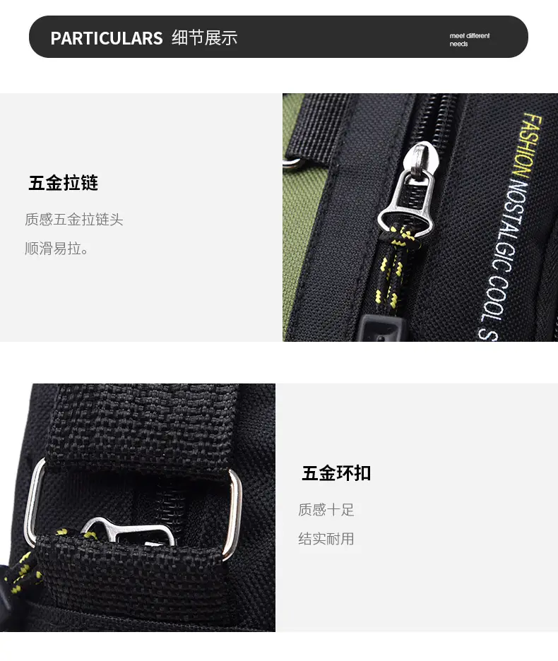 Men's Crossbody Bag with Multi-Layer Storage Black — feature 18