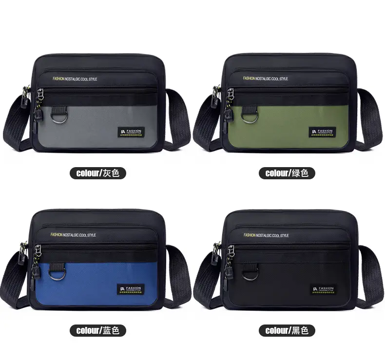 Men's Crossbody Bag with Multi-Layer Storage Black — feature 5