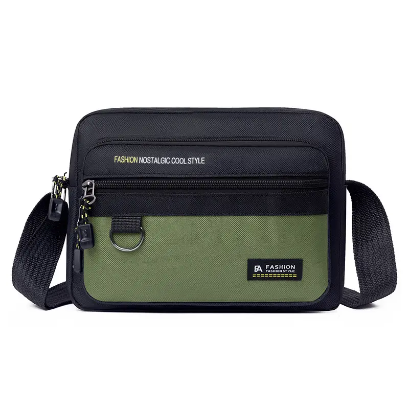 Men's Crossbody Bag with Multi-Layer Storage Black - Image 4