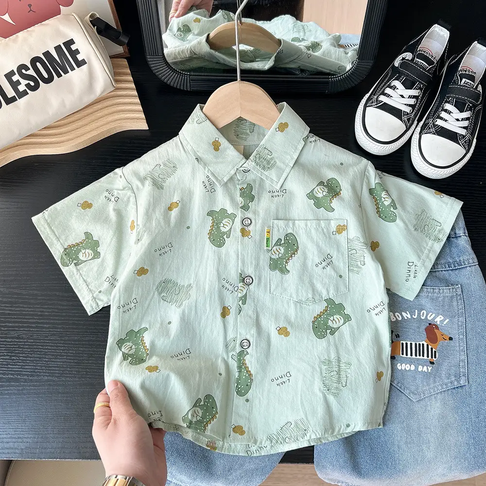 2025 Kids Printed Short Sleeve T-Shirt White - Image 2