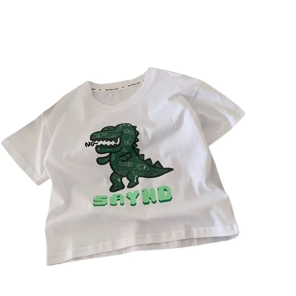 Kids Boys T-Shirt White Dinosaur Graphic 2025 - Image 6