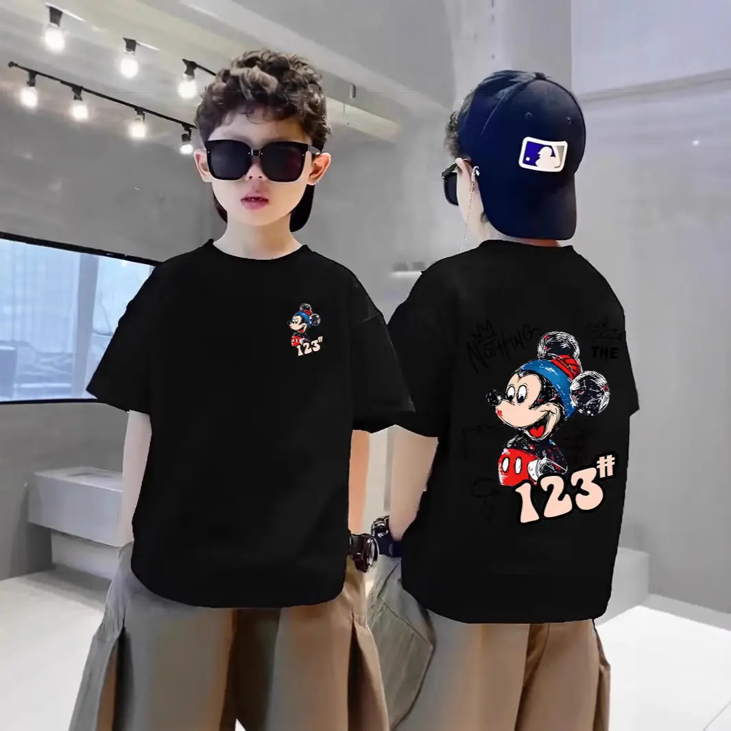 Boys Pink T-Shirt 123 Mickey Summer 2025 Large - Image 10