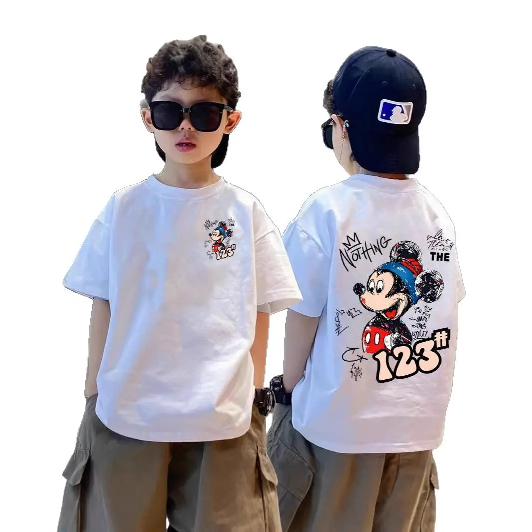 Boys Pink T-Shirt 123 Mickey Summer 2025 Large - Image 11