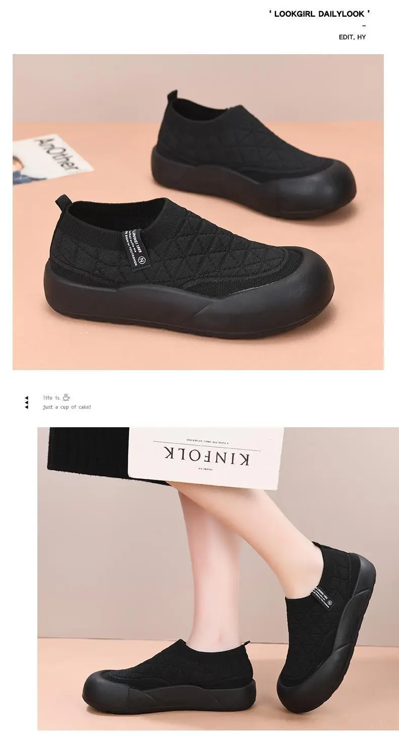 Old Beijing Cloth Shoes Women's 2025 Spring and Autumn New Slip-on Mother Shoes Non-slip Comfortable Women's Shoes All-match Casual Shoes — feature 26