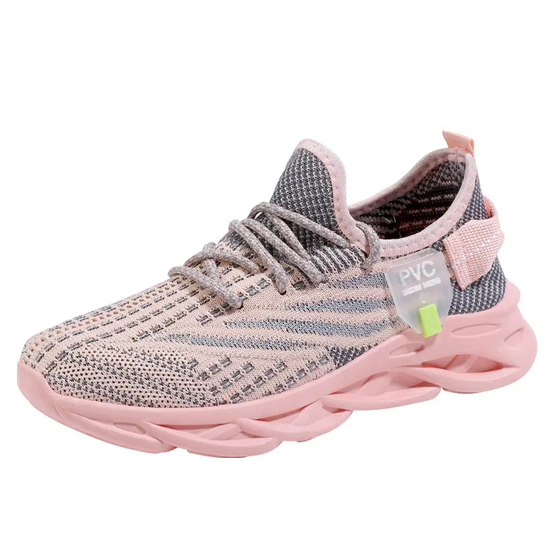 Boxed goods new ladies sneaker fashion running shoes fly woven mesh breathable casual shoes children's shoes - Image 8