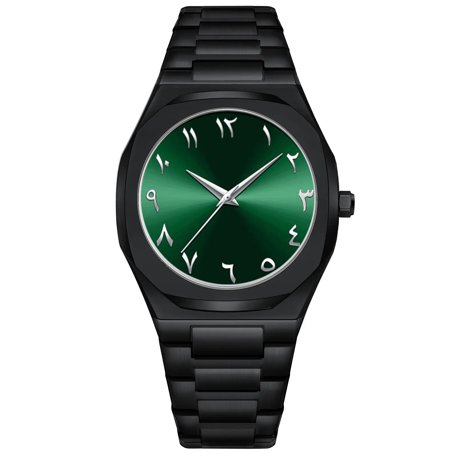 Men's All Black Arabic Dial Waterproof Watch - Image 4