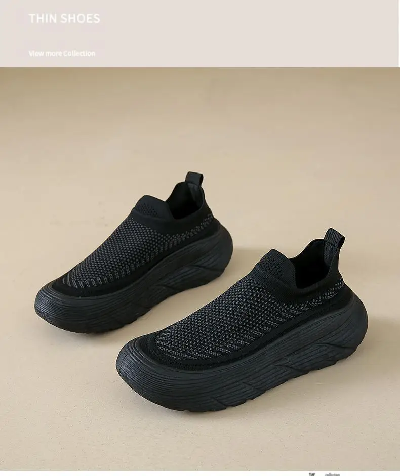 Women's 2025 New Summer Breathable and Versatile One-Leg Fly-Knit Mesh Sneakers with a Poop-Feeling Feel — feature 13