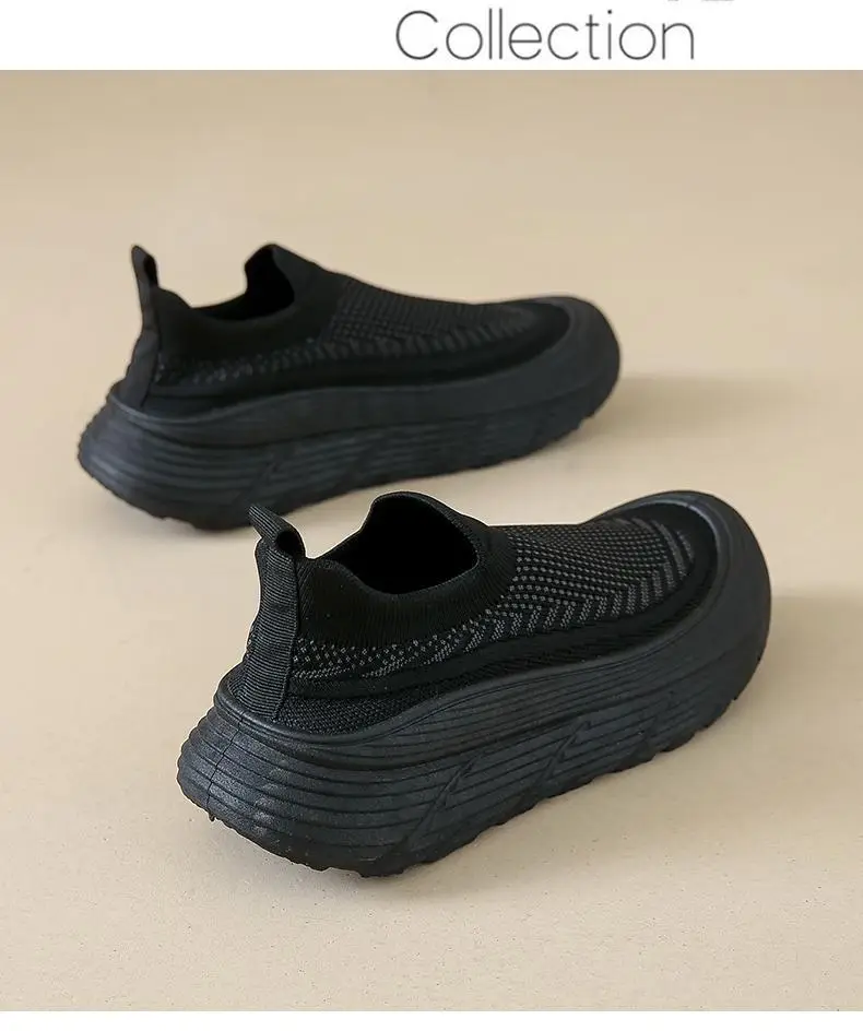 Women's 2025 New Summer Breathable and Versatile One-Leg Fly-Knit Mesh Sneakers with a Poop-Feeling Feel — feature 14