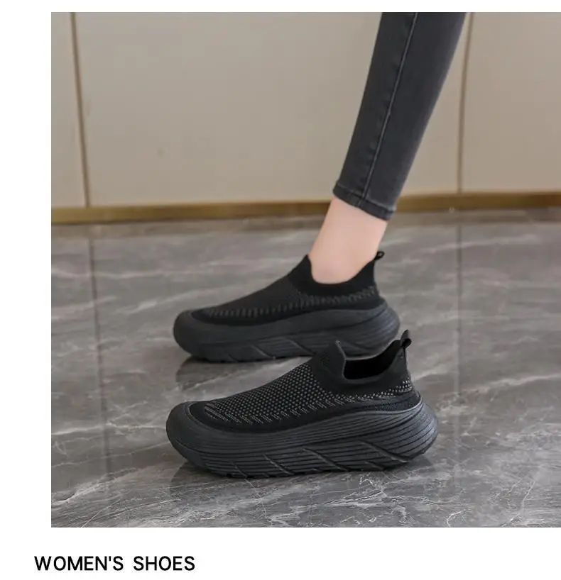 Women's 2025 New Summer Breathable and Versatile One-Leg Fly-Knit Mesh Sneakers with a Poop-Feeling Feel — feature 20