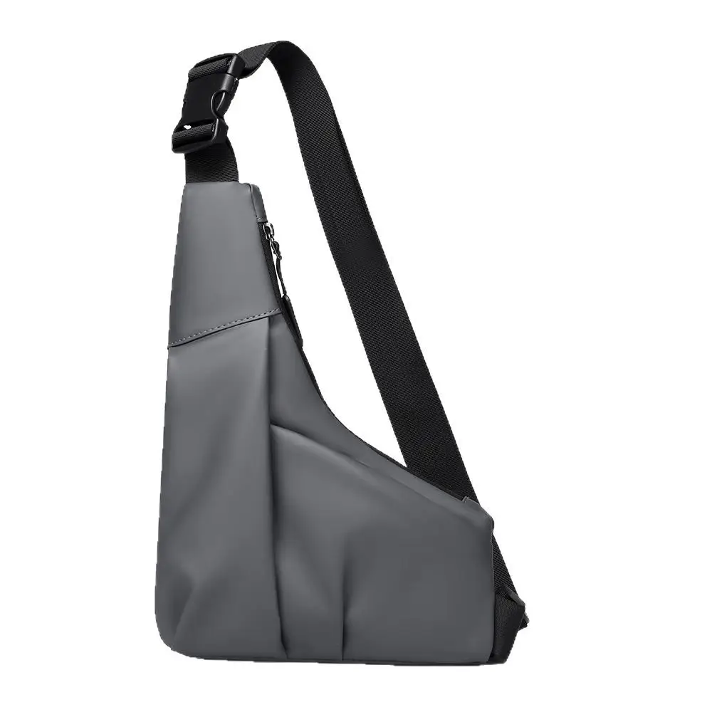 Black Triangle Crossbody Bag for Men - Image 8