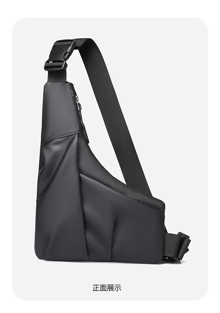 Black Triangle Crossbody Bag for Men — feature 18
