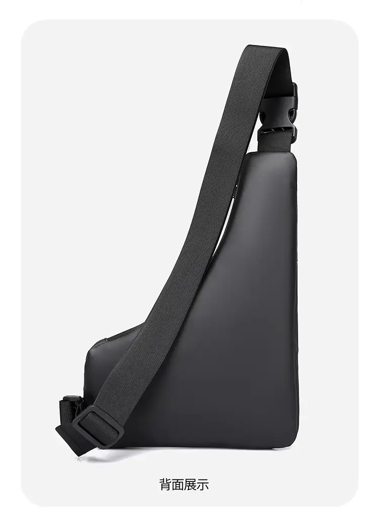 Black Triangle Crossbody Bag for Men — feature 20
