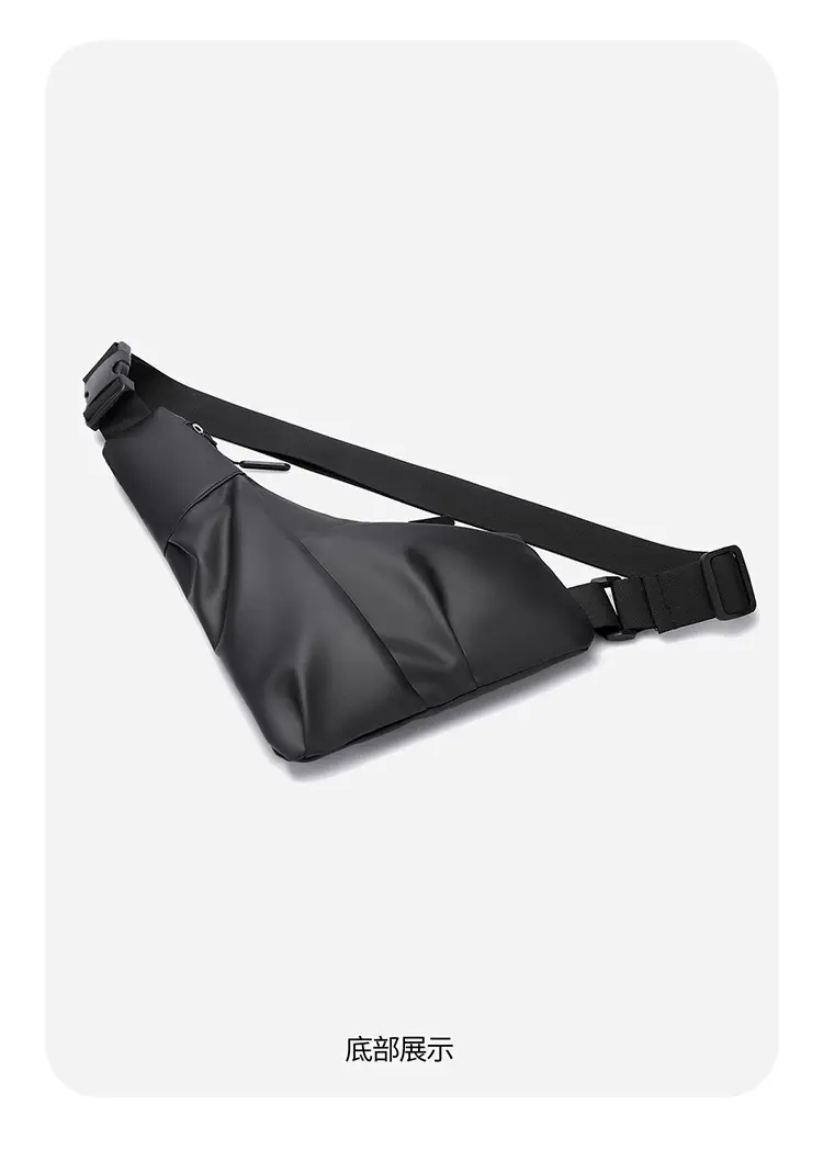 Black Triangle Crossbody Bag for Men — feature 22