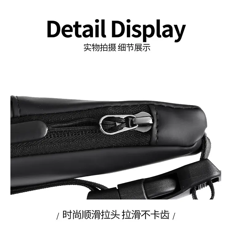 Black Triangle Crossbody Bag for Men — feature 23