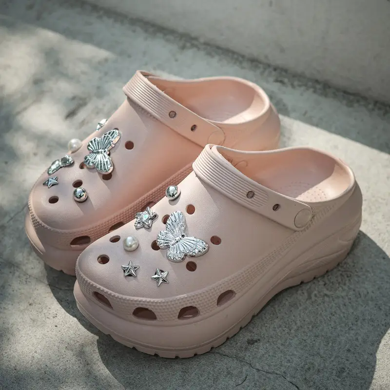 Hole Shoes Women's Summer New Outdoor Wear Increased Thick-soled Garden Shoes Non-slip Beach Shoes Women's Sandals - Image 10