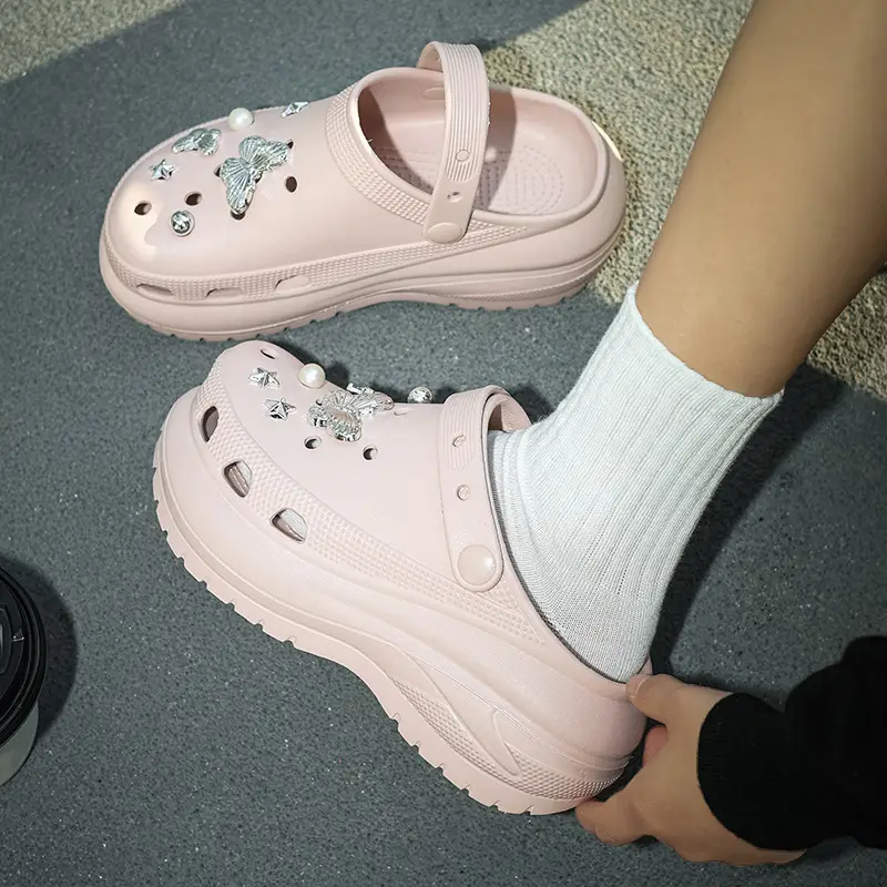 Hole Shoes Women's Summer New Outdoor Wear Increased Thick-soled Garden Shoes Non-slip Beach Shoes Women's Sandals - Image 11