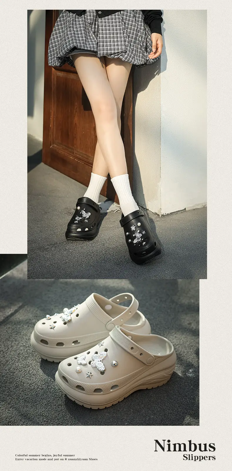 Hole Shoes Women's Summer New Outdoor Wear Increased Thick-soled Garden Shoes Non-slip Beach Shoes Women's Sandals — feature 6
