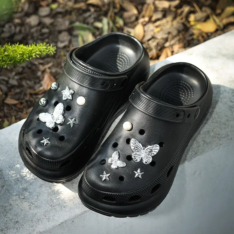 Hole Shoes Women's Summer New Outdoor Wear Increased Thick-soled Garden Shoes Non-slip Beach Shoes Women's Sandals - Image 4