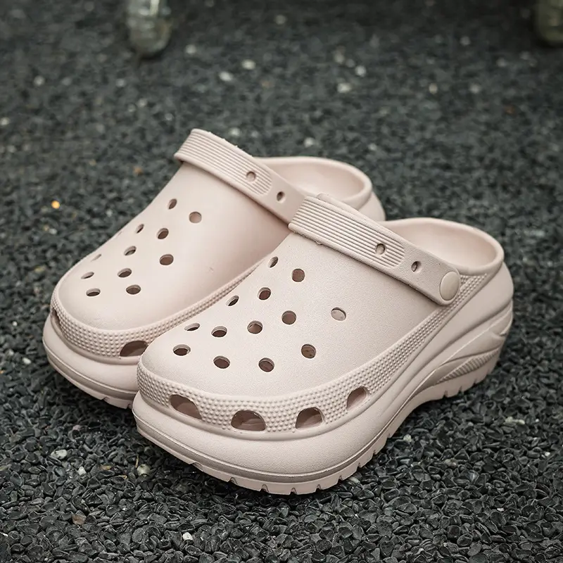 Hole Shoes Women's Summer New Outdoor Wear Increased Thick-soled Garden Shoes Non-slip Beach Shoes Women's Sandals - Image 5