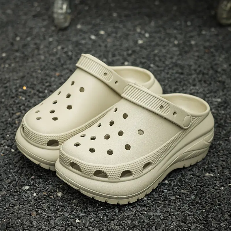 Hole Shoes Women's Summer New Outdoor Wear Increased Thick-soled Garden Shoes Non-slip Beach Shoes Women's Sandals - Image 7