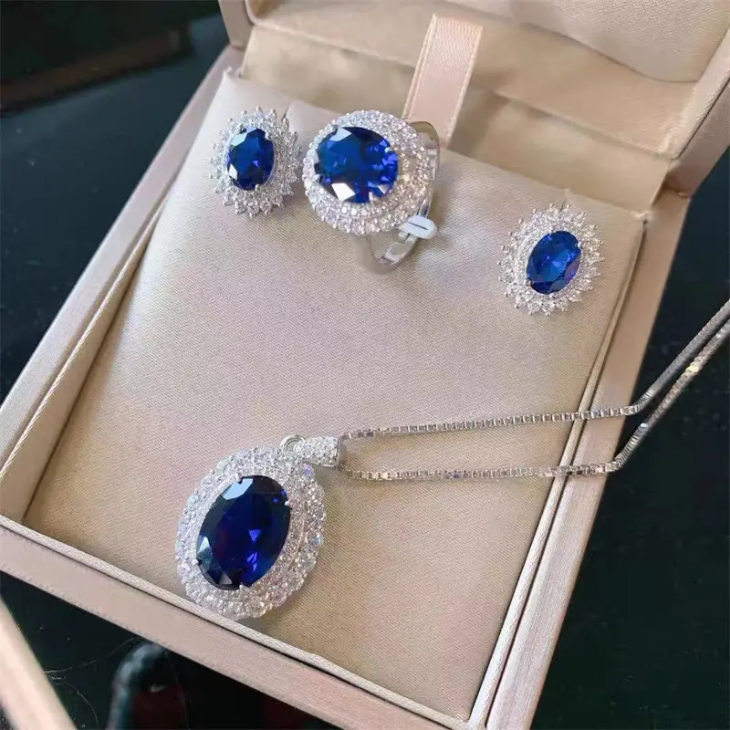 Sapphire Set of 3 with Tanzanite Accents for Women - Image 7