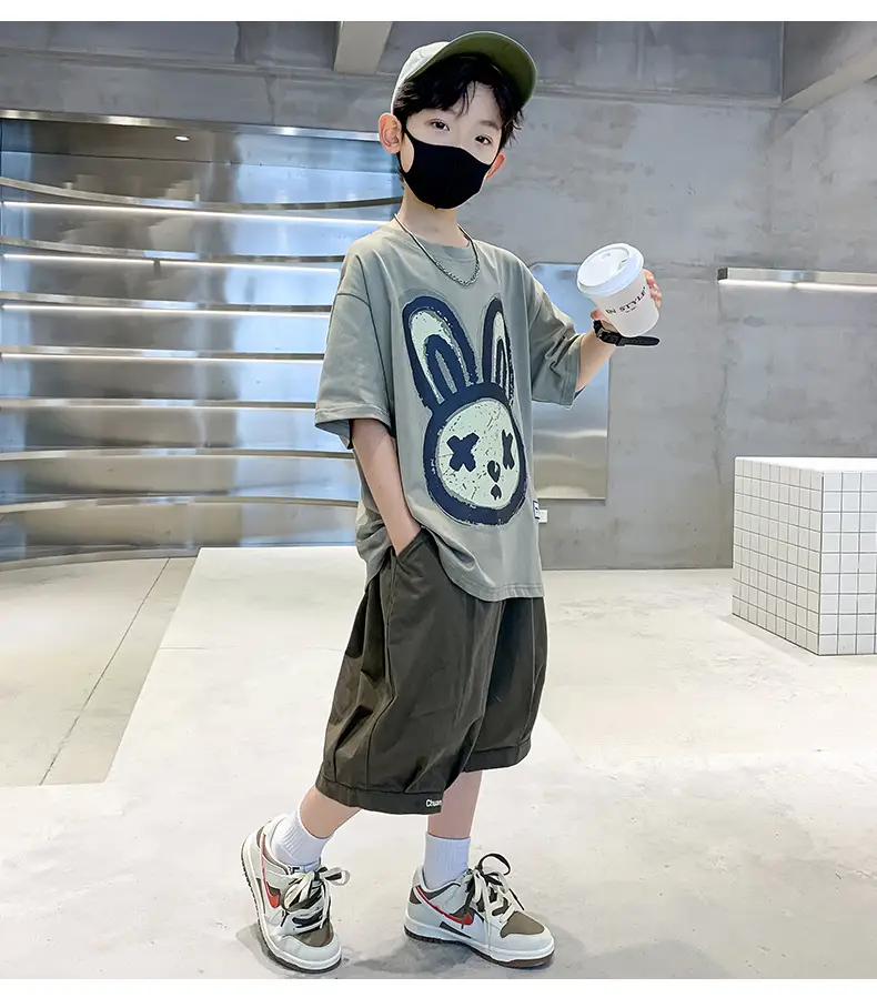 2025 Kids Bunny Print Short Sleeve T-Shirt Set — feature 11