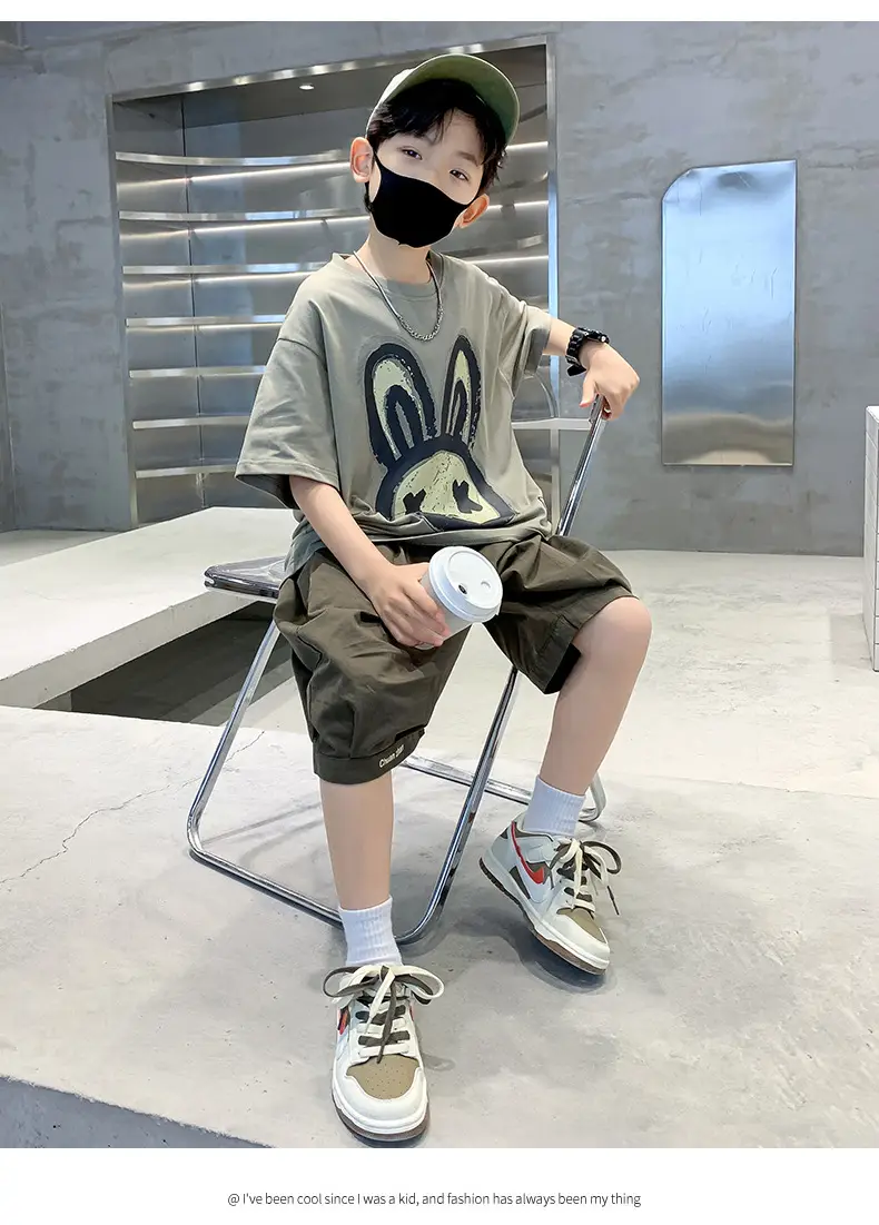 2025 Kids Bunny Print Short Sleeve T-Shirt Set — feature 12