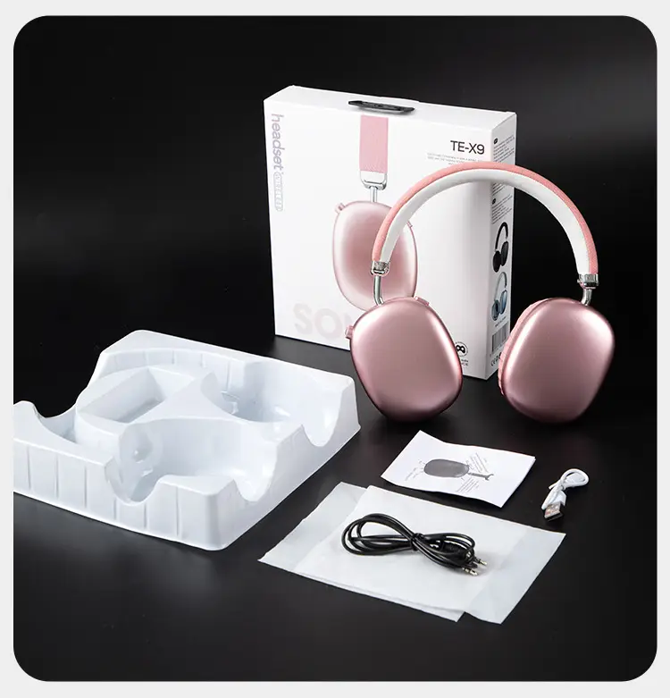 Te-X9 Wireless Bluetooth Headset Silver Heavy Bass Sports Mobile β feature 31