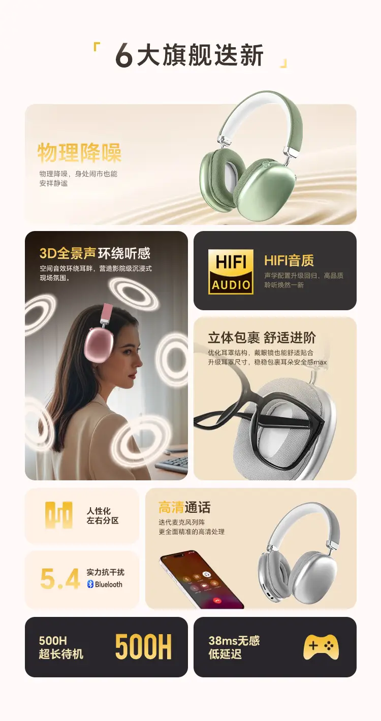 Te-X9 Wireless Bluetooth Headset Silver Heavy Bass Sports Mobile β feature 8