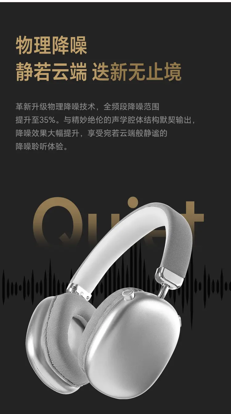 Te-X9 Wireless Bluetooth Headset Silver Heavy Bass Sports Mobile β feature 9