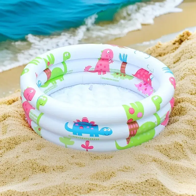 Cartoon Dinosaur Round Print Swimming Pool Baby Home Swimming Pool Kids Toy Pool Pvc Ocean Ball Pool