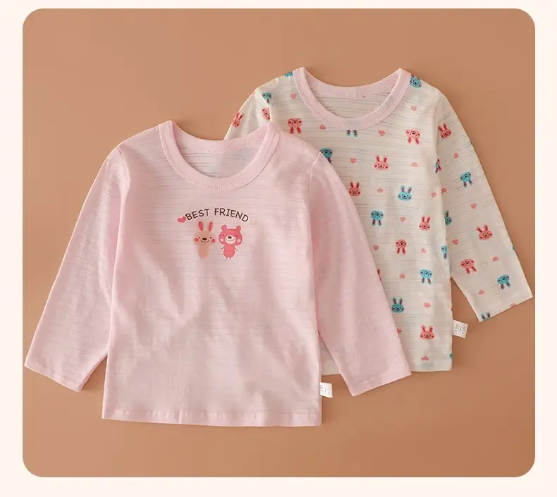 Baby Long Sleeve T-Shirt Girls Summer Bamboo Cotton Thin Boys' Base Shirt — feature 13