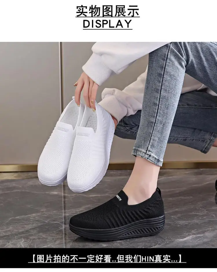 Women's Black Slip-On Thick Sole Shoes — feature 14