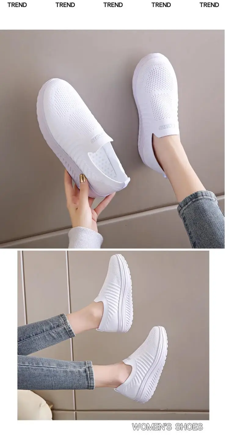 Women's Black Slip-On Thick Sole Shoes — feature 19