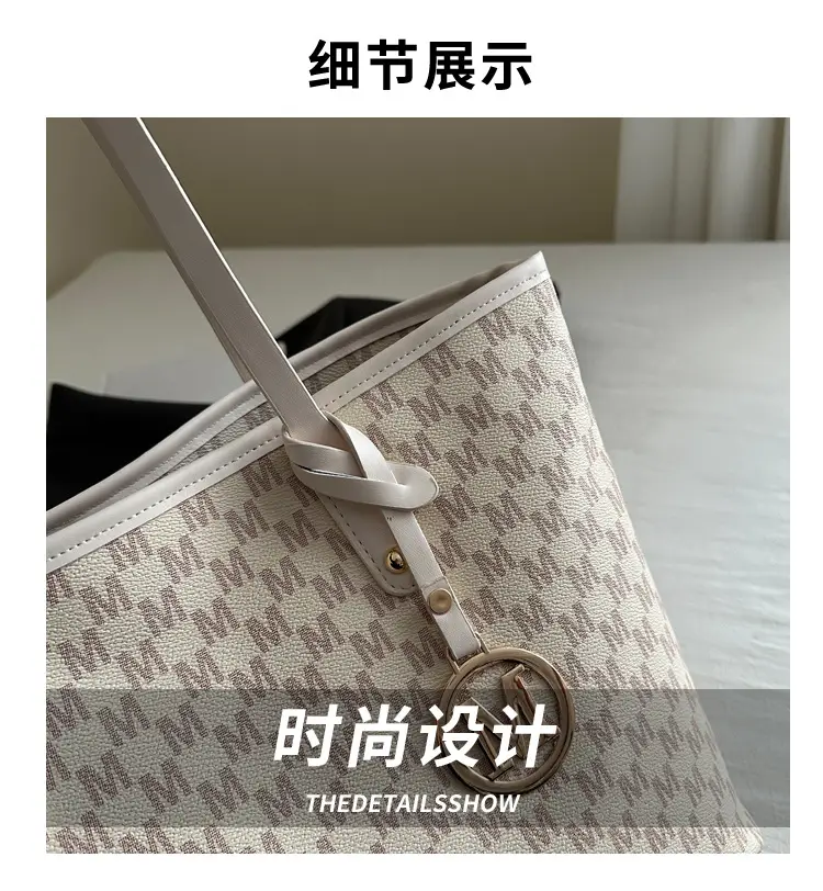 Large Capacity Printed Brown Shoulder Bag for Women — feature 4