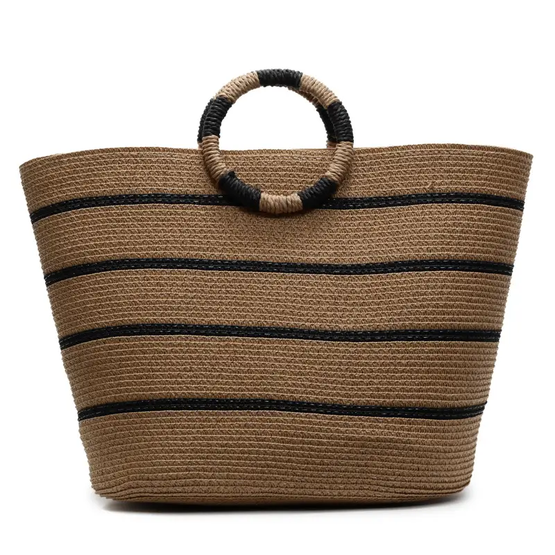 Straw Women's Large Capacity Shoulder Bag - Image 7