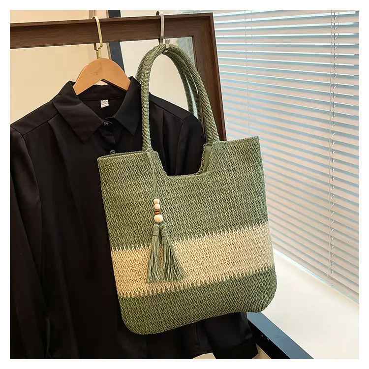 Straw Woven Shoulder Bag Large Capacity Summer Vacation — feature 21