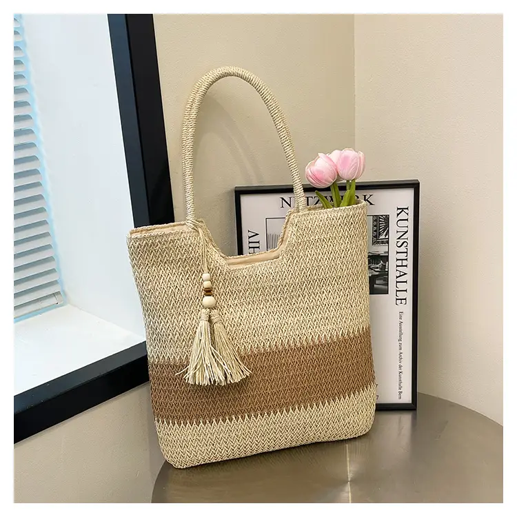 Straw Woven Shoulder Bag Large Capacity Summer Vacation — feature 25