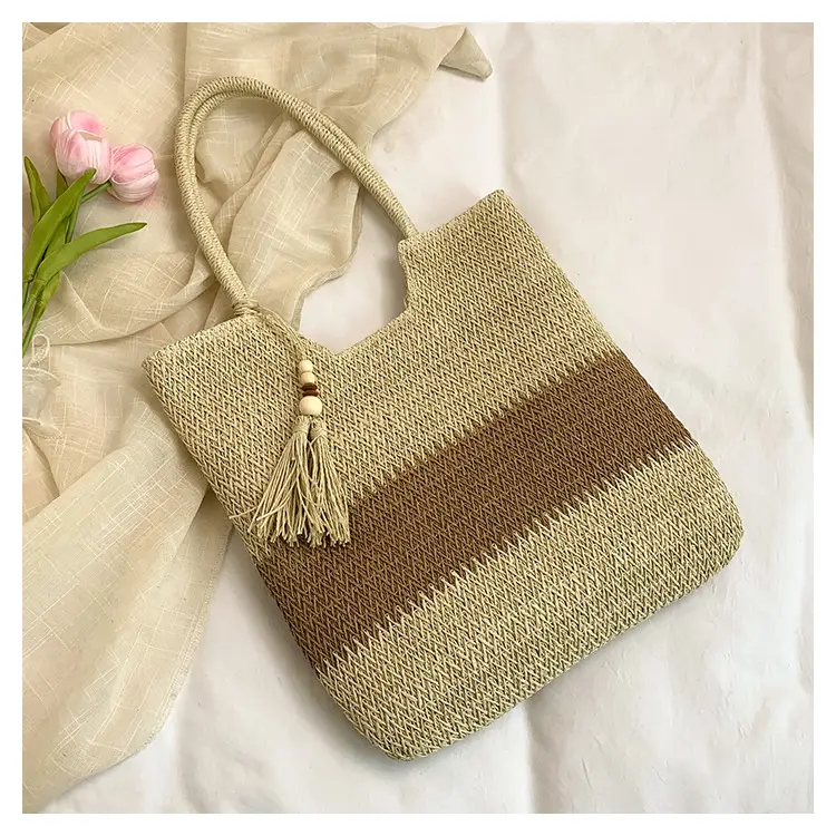 Straw Woven Shoulder Bag Large Capacity Summer Vacation — feature 4