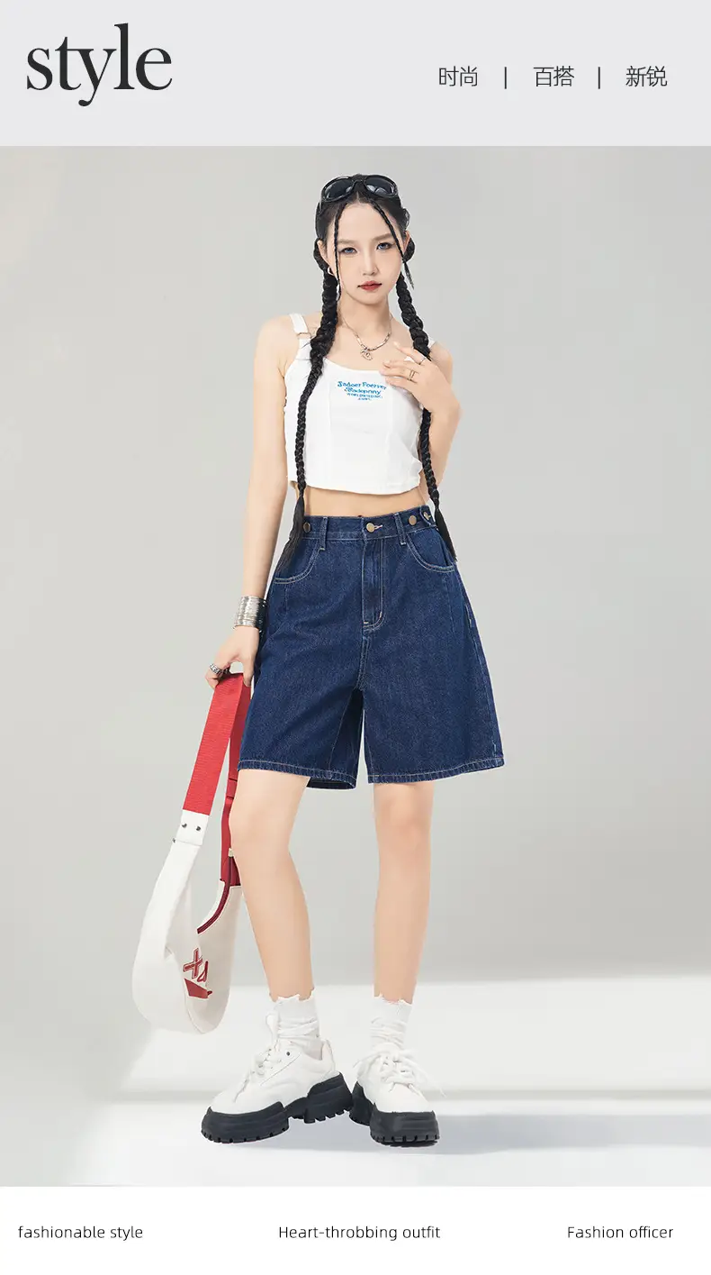 Dark Blue Denim Shorts Women Summer 2026 — feature 3