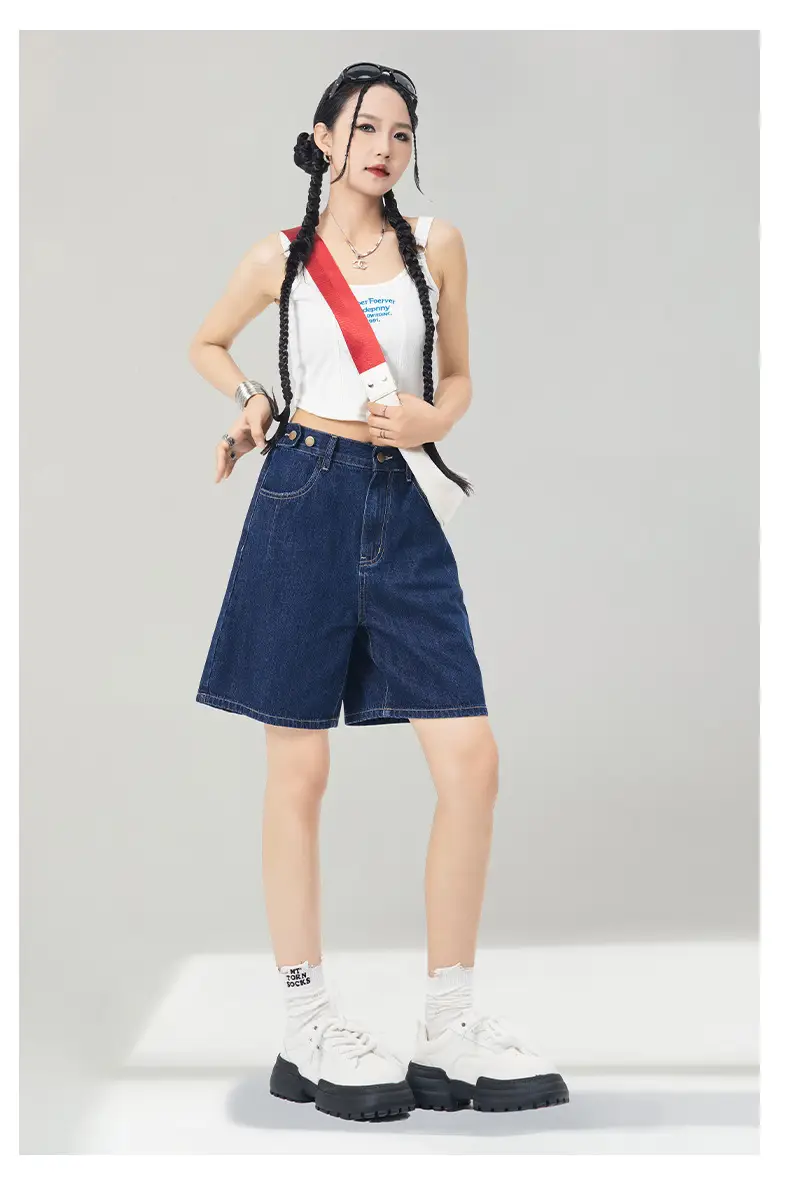 Dark Blue Denim Shorts Women Summer 2026 — feature 9