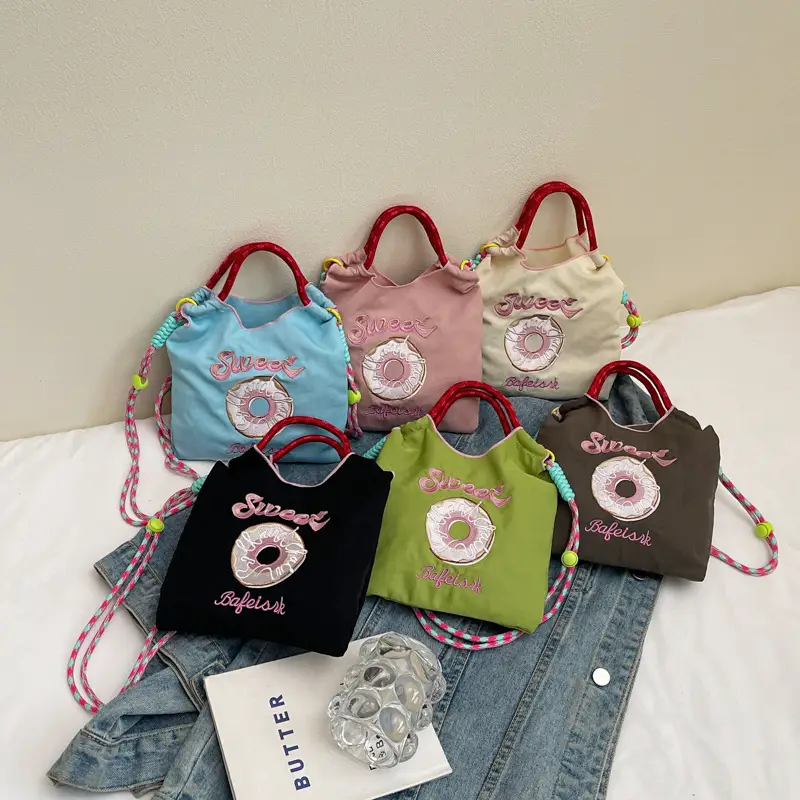 Cross-Border Embroidered Donut Bag for Women