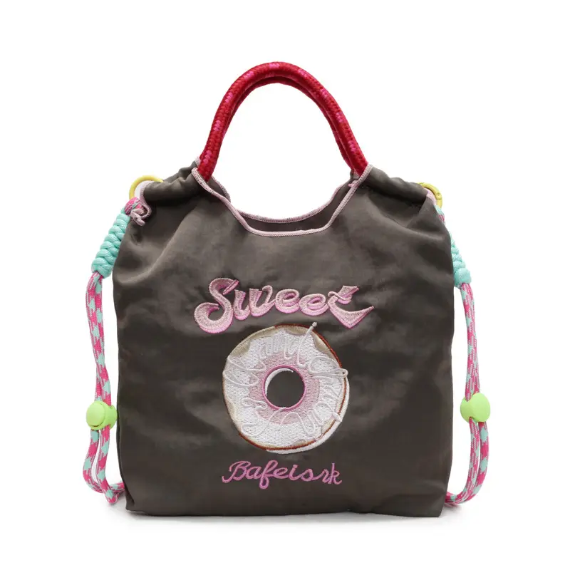 Cross-Border Embroidered Donut Bag for Women