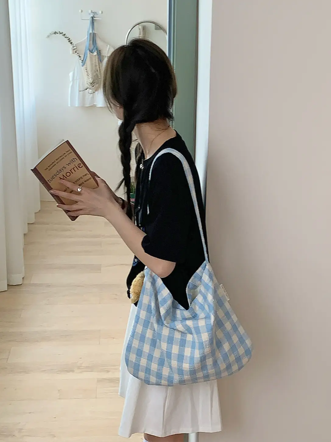 Spring Crossbody Bag for Students Fresh Canvas Large Capacity - Image 6