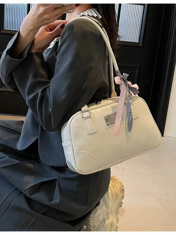 Pink Crossbody Bag with Ribbon for Women 2026 - Image 7