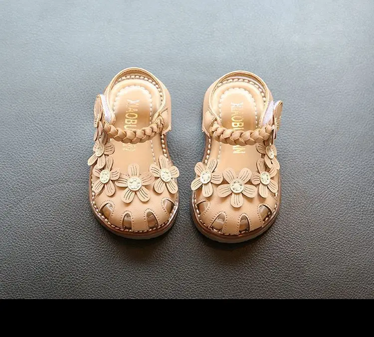 Baby Floral Sandals Cream Soft Sole Toddler Shoes — feature 11